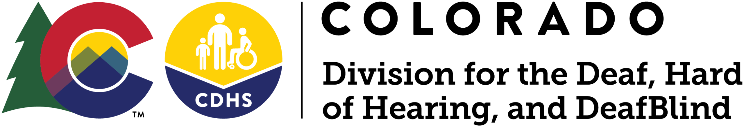 Colorado Department of Human Services – Division of the Deaf, Hard of Hearing, and DeafBlind logo.